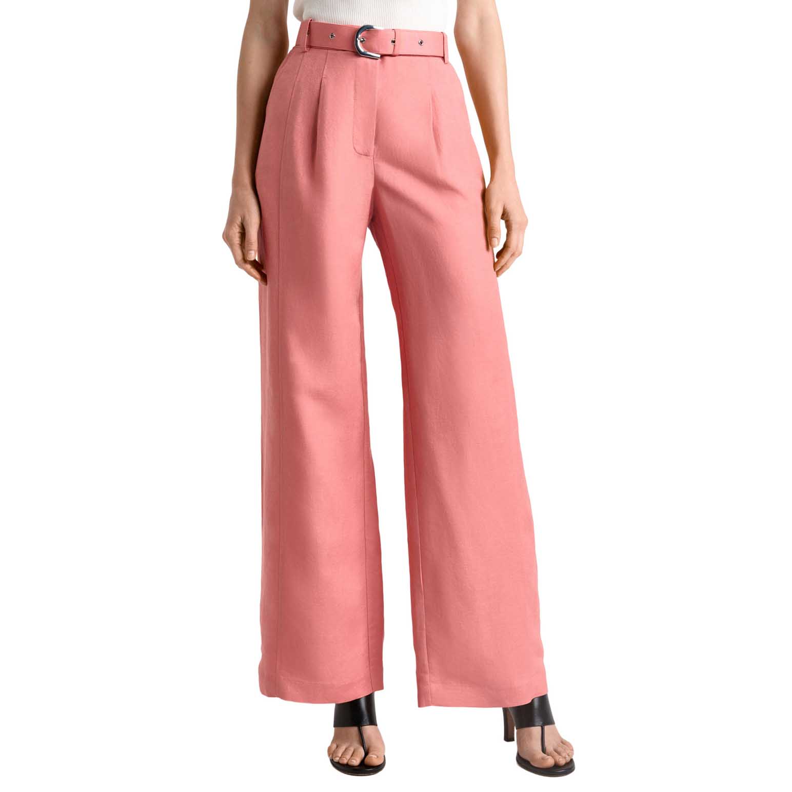 Cue Linen Viscose Blend Wide Leg Pant